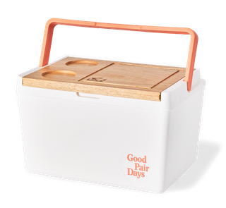 Cheese Board Cooler - Coral and White